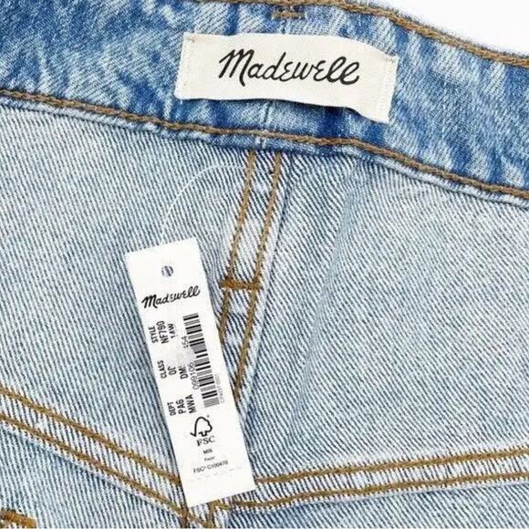 Madewell Madera Wash Raw Edge Denim Shorts - Picture 2 of 3